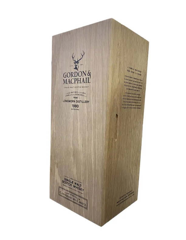 Whisky "Longmorn Private Collection 1990"-Gordon & Macphail-Single Malt Scotch  (cassetta legno)